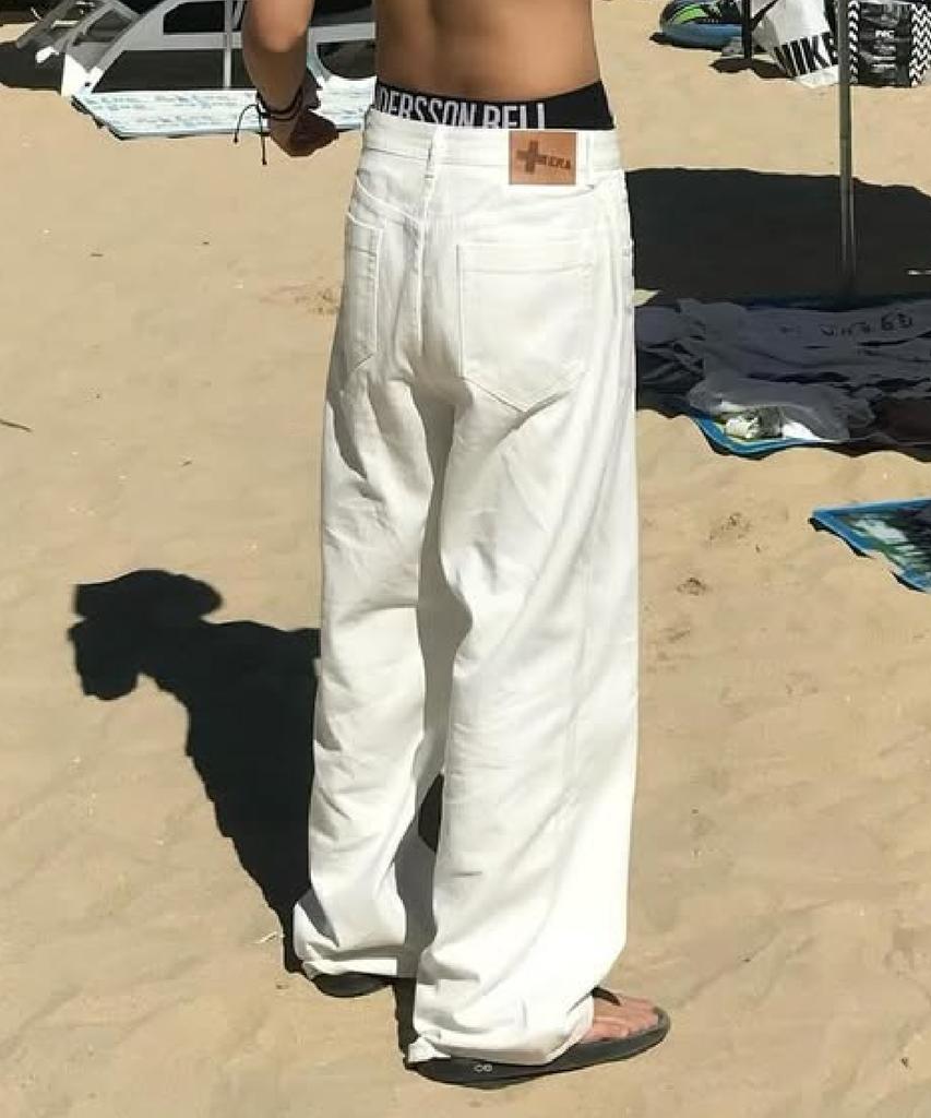 ERA Men Era Wide Fit Denim Pants - White
