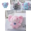 Adorable Plush Elephant Keychain Toy Soft Stuffed Animal Cute Keyring Gift
