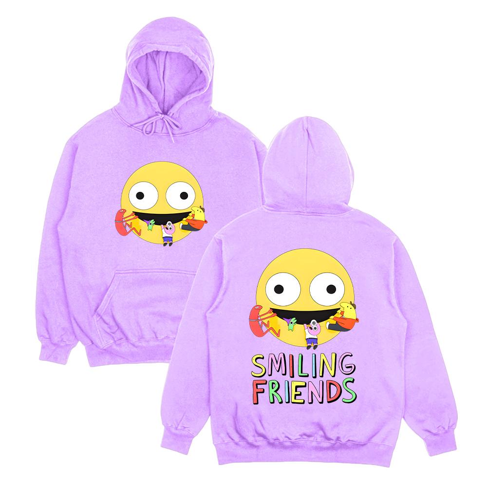 Аниме Худи Smiling Friends Модные Креативные Подарки Унисекс Уличная Одежда Женщины Мужчины Свитшоты с Длинным Рукавом Повседневное Худи