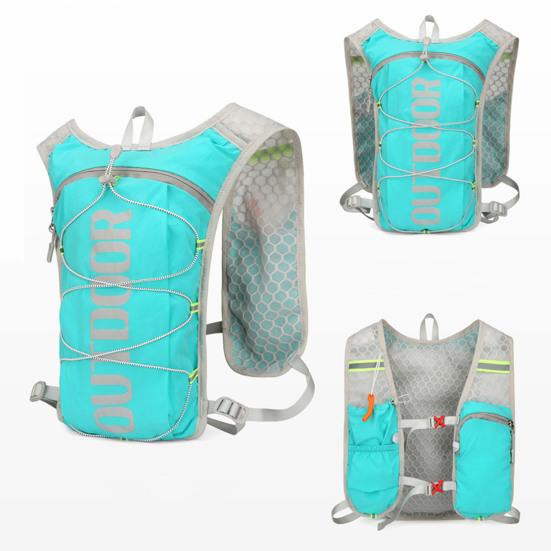 Гидратационный рюкзак Многокарманный рюкзак для воды с гидратационным пузырем Светоотражающая полоса Гидратационный рюкзак для пеших походов, бега, велоспорта