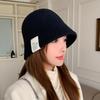 Новая осенне-зимняя шерстяная модная шляпа для женщин, для путешествий на открытом воздухе, модная, в корейском стиле, однотонная, простая шляпа-ведро
