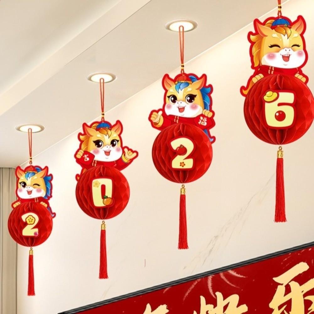Traditional Horse Year Hanging Pendants Chinese Style Lucky Lanterns Ornament Wedding Birthday
