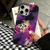 Ретро Чехол для iPhone 17 Air 14 13 11 Promax 15 Plus 12 16 Модный Крутой Фиолетовый Черный Узор Леопардовый Принт Защитная Крышка