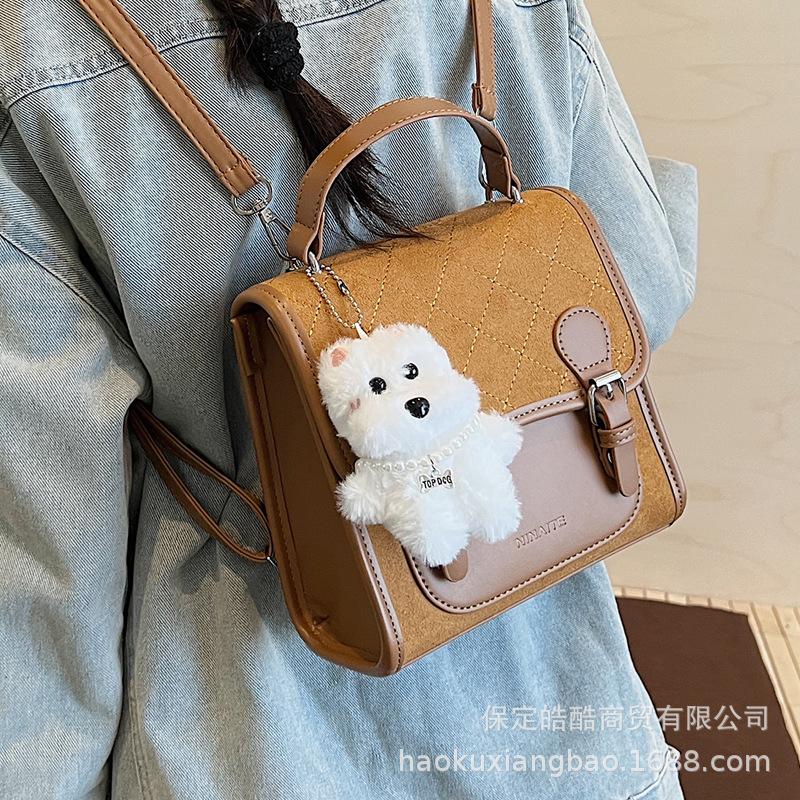 Рюкзак для поездок на работу 2025 новый рюкзак ретро мода ромбовидный школьный рюкзак студент колледжа чувство высокого класса для выхода из дома сумочка