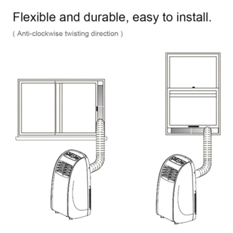 2 м Универсальный Гибкий Шланг Выхлопа Кондиционера Вентиляционная Труба Диаметр 13 см Удлинительная Труба Портативная