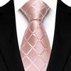 Single Color Mens Necktie Satin Groom Jacquard Luxury Plaid & Checks Ties  Party Accessories