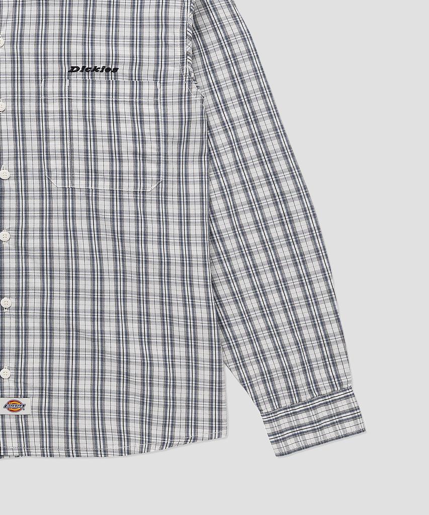 DICKIES Wellsville Poplin Check Shirt Egret