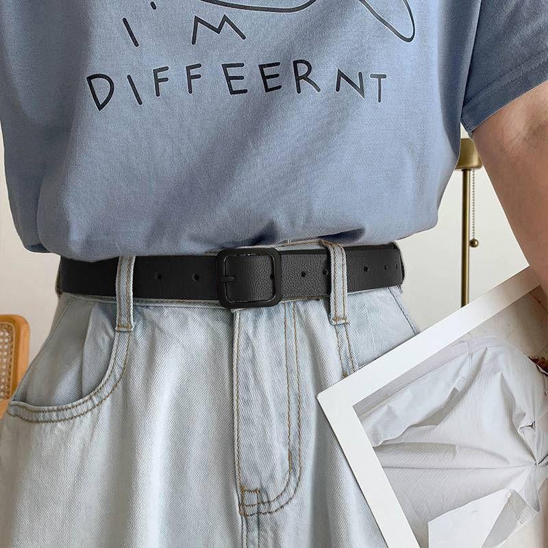 Универсальный шикарный пояс из ПУ с уникальным дизайном пряжки, идеально подходящий для современных любителей моды