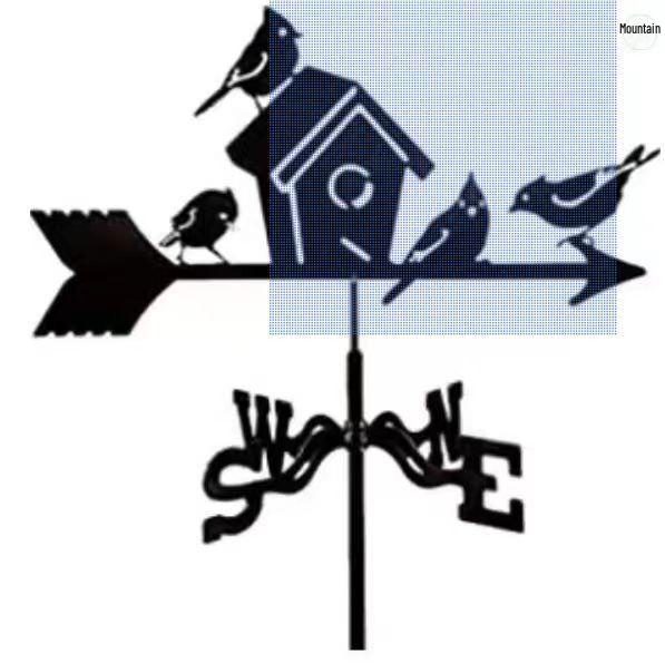 Stainless Steel Dragon Witch Weather Vane - Garden Wind Direction Indicator