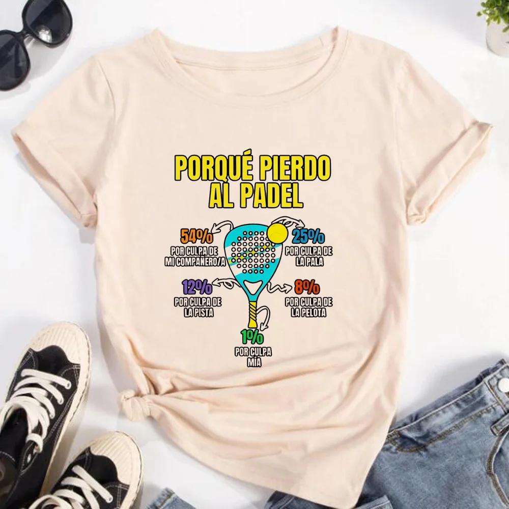 Футболка Padel женская унисексга летняя футболка Harajuku унисекс для девочек с рисунком смешная японская одежда