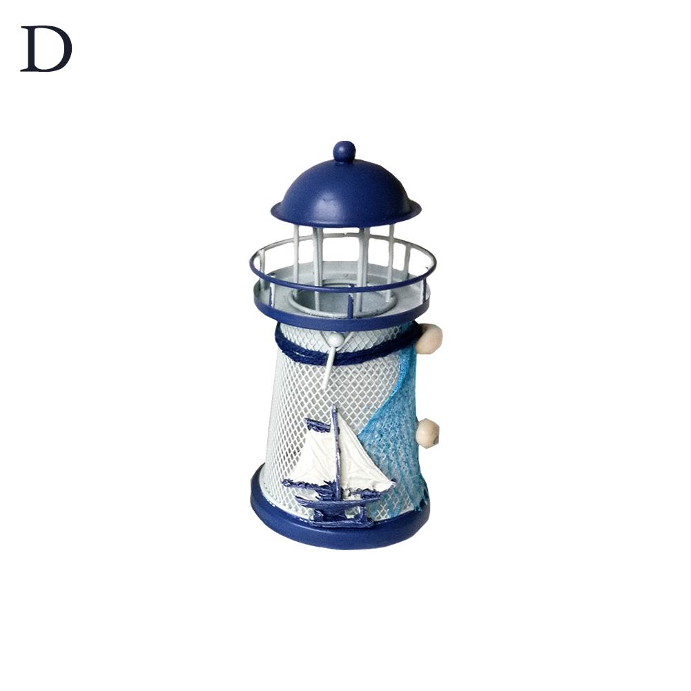 Mediterranean Style Small Lighthouse Sea Decoration Crafted Light Tower Home DecorationCreative Gifts Nautical Themed Adorn