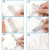 Крючок и булавка для штор из нержавеющей стали, 4 зубца, Крючки для шторной тесьмы, Крючки для штор с зажимом для плиссированных штор
