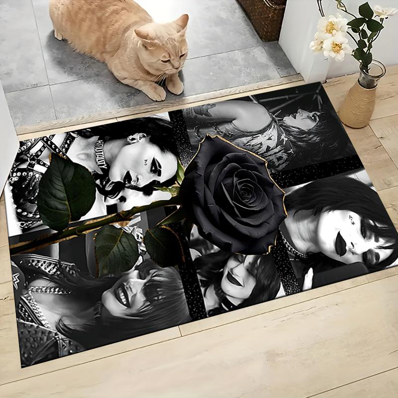 Dark Beauty Collage Carpet Rug Soft Washable Anti Slip Home Living Room Sofa Mats Personalized Christmas Rug