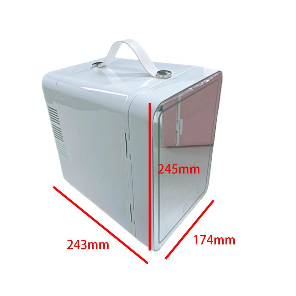 Холодильник для ухода за кожей с функцией охлаждения или нагрева, с ручкой, 3 режима освещения, светодиодное зеркало, красота