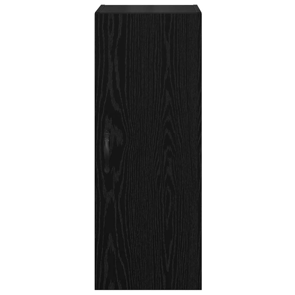 Wall Mounted Cabinet Black Oak Effect 34.5 x 34 x 90 cm