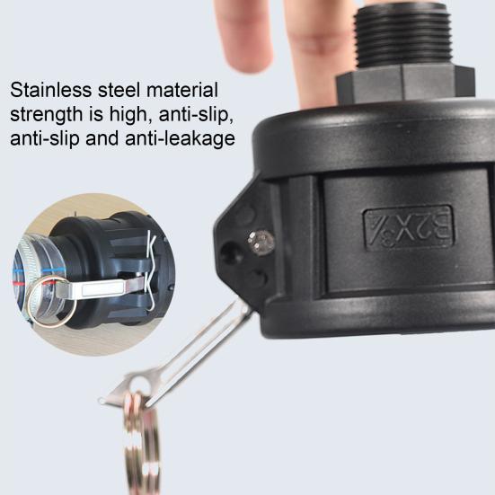 Gallon IBC Tote Adapter 2 Inch Camlock Fittings To 3/4 Inch Thread Water Tank Quick Connector Drain Garden Hose Adapter Gardening Supplies