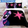 Rainbow unicorn In Clouds 3pcs K-pop music group Bedding set,Ideal for Bedroom, Dormitory,Including Duvet Cover And 2pcs Pillowcases,Fan gifts