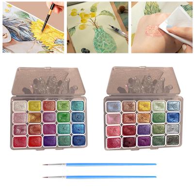 Набор акварельных красок Shimmer Metallic Paints Set Красочные перламутровые акварельные краски для любителей живописи