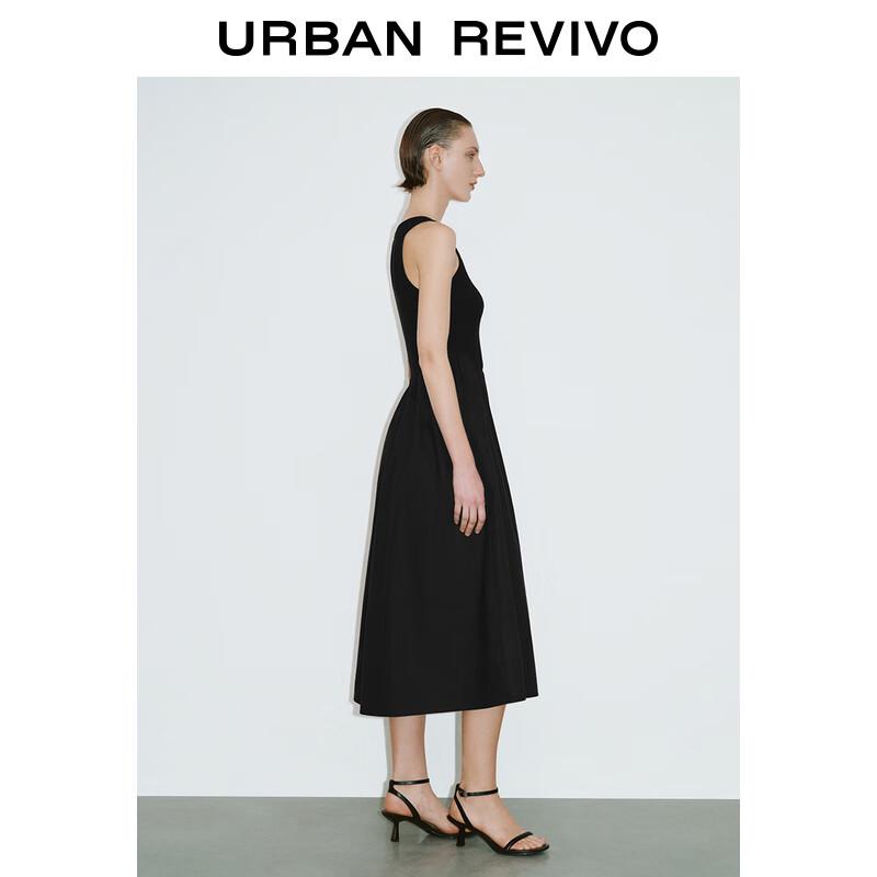 UR 2025 Летнее Платье Без Рукавов Драпированное Лоскутное А-силуэта