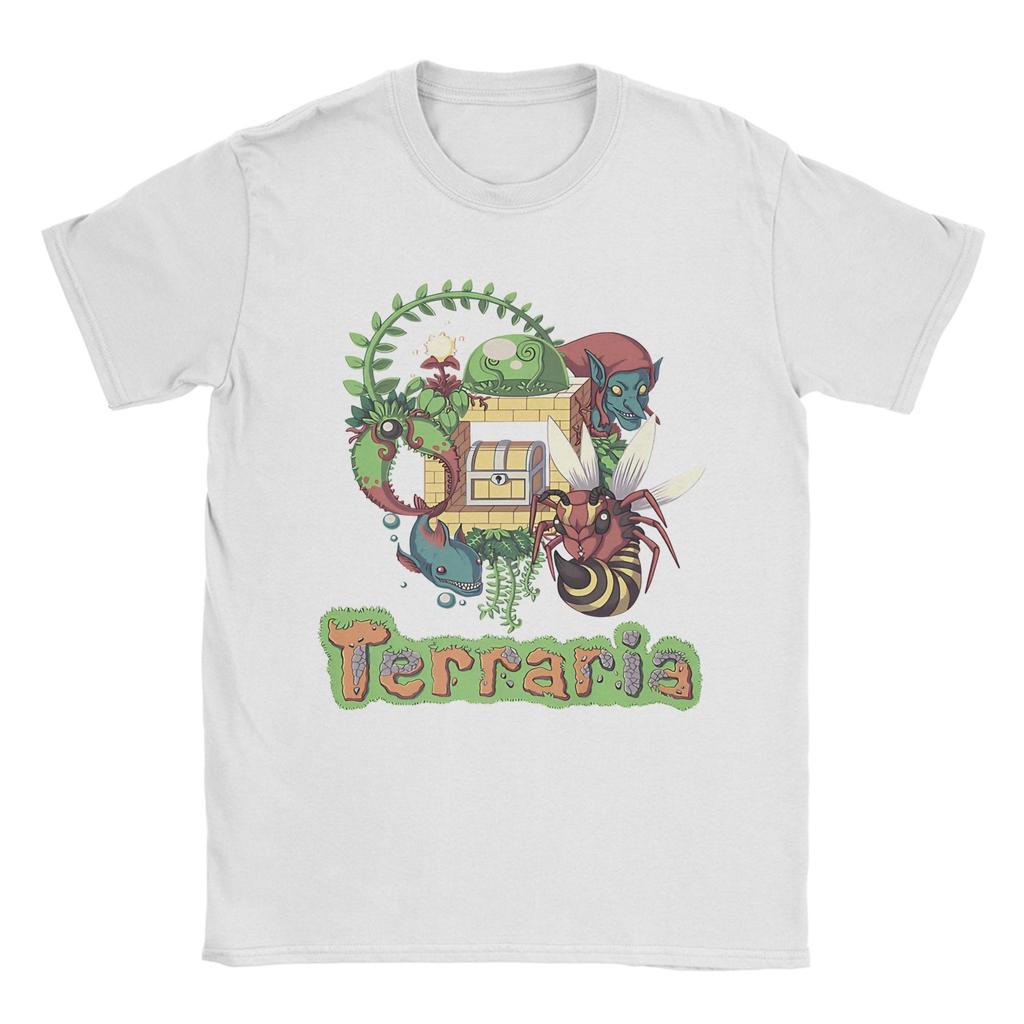Игровая футболка Terraria для мужчин и женщин Модные футболки 100% Хлопок Одежда