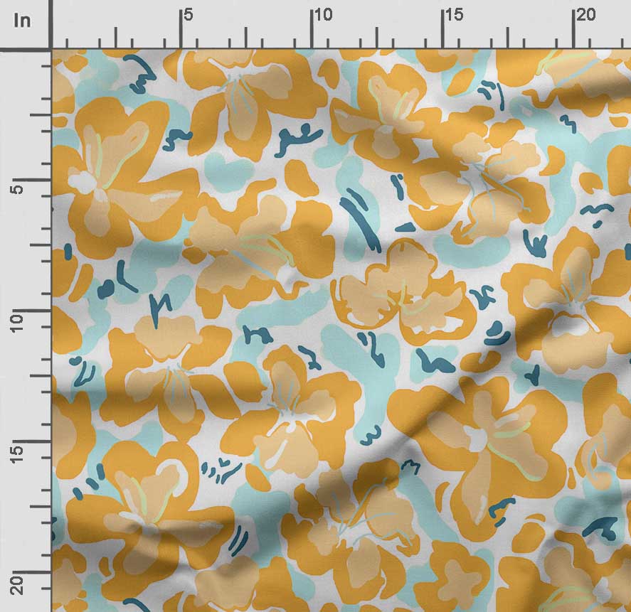 Soimoi Цветочный принт, хлопковый батист, ткань для квилтинга, продаваемая во дворе, хлопчатобумажная ткань средней плотности шириной 42 дюйма,