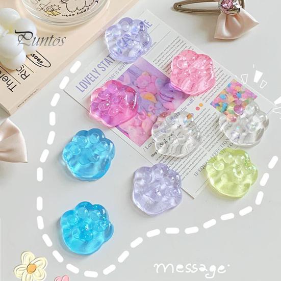 3/5Pcs Clear Cat Paw Squeeze Toy Anxiety Stress Relief Transparent Kitten Paw Pinch Sensory Toy Kids Teens Adults Soft TPR Stress Ball Animal Paw