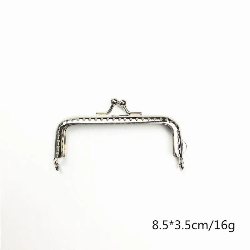 Rustproof Metal Purse Frame Kiss Clasp Vintage Bag Lock Hardware for Handmade Clutch Wallet Production