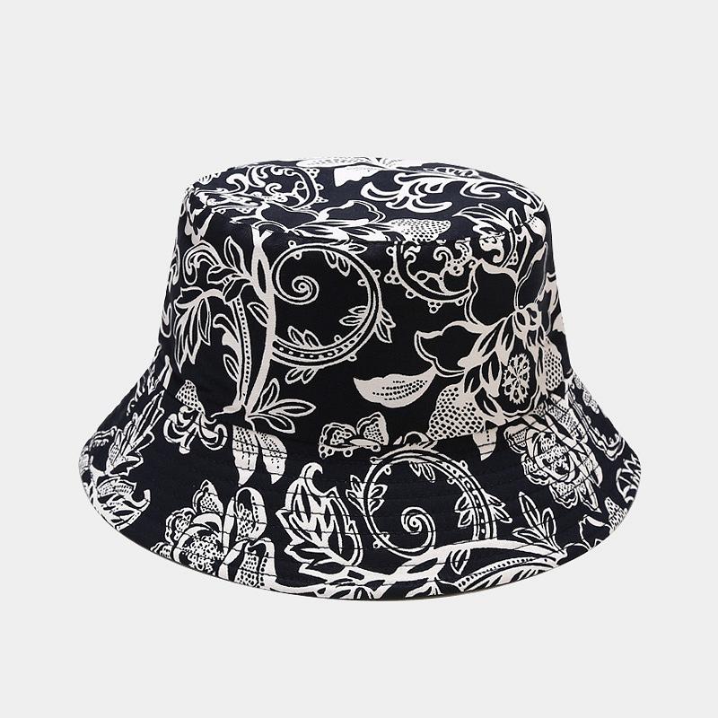 Fisherman's Hat Women's Printed Double-sided Sun Hat Summer Outdoor Travel Foldable Basin Hat