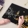 Набор для рисования скретч-артом «Ночной город» - Креативный handmade подарок на день рождения лучшего друга или парня