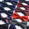 Striped Formal Satin Bow Tie Wedding Classic Adjustable Neckties Fashion Men