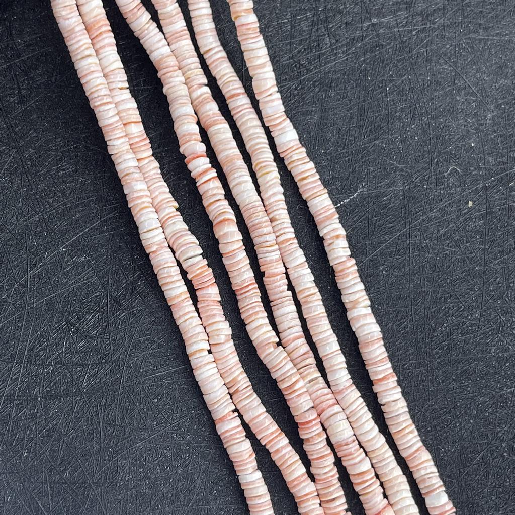 Натуральные бусины-спейсеры Хейши из ракушек 6 мм - Гладкие полированные Богемные пляжные материалы для изготовления ожерелий и браслетов своими руками, Рукоделие 38 см нить