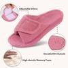 Модные зимние женские ортопедические тапочки Comwarm из кораллового флиса с поддержкой свода стопы, регулируемые на липучке, с открытым носком, для лечения подошвенного фасциита