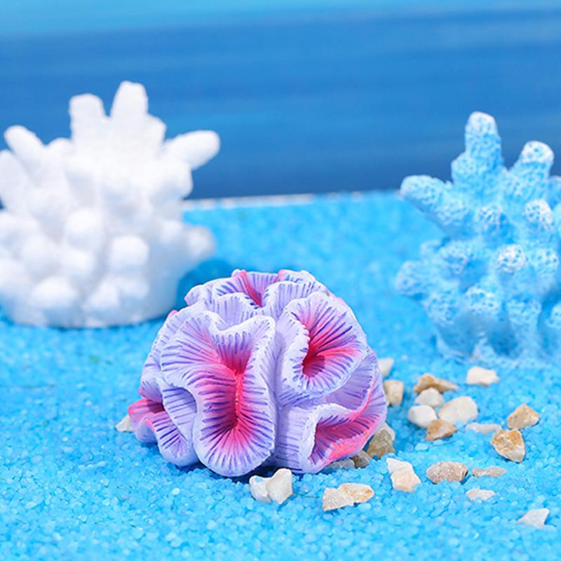 Мини-смоляные имитации кораллов и водорослей для аквариума, украшение для рукоделия, микроландшафт