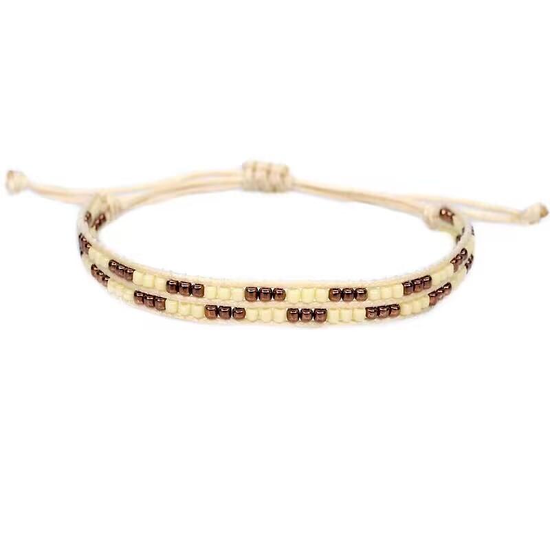 Богемный браслет из бисера Miyuki для женщин и мужчин, ручная работа, плетеные скользящие узлы, регулируемые браслеты, ювелирные изделия