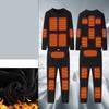 Winter Thermal Heated Jacket Men Vest Heated Underwear Men's Ski Suit USB Electric Heating Clothing Fleece Thermal Long Johns