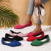 Pointed Toe Flats - Women's European & American Fashion Slip-on Shoes, Plus Size Casual
