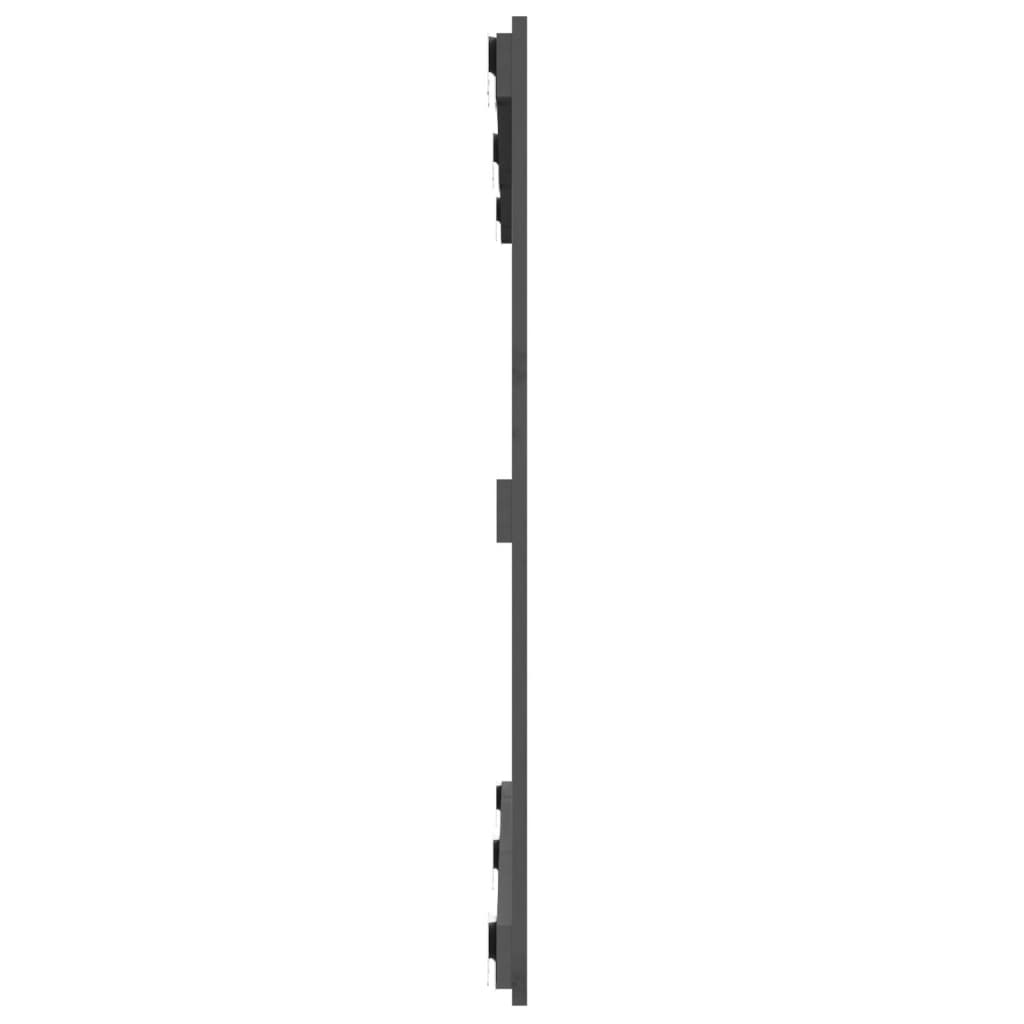 Vidaxl Wezgłowie Łóżka, Szare, 127,5X3X90 Cm, Lite Drewno Sosnowe