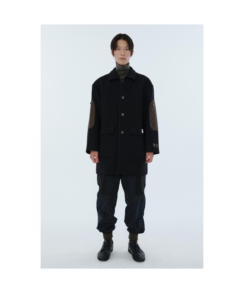 Recode Sleeve Patch Cargo Worker Half Coat_Rkcaw24609Bkx