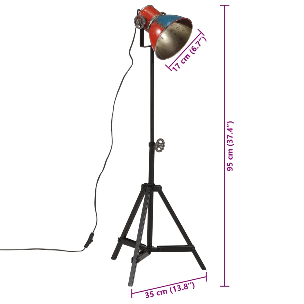 Floor Lamp 25 W Multi Color 35 x 35 x 65 95 cm E27 Socket