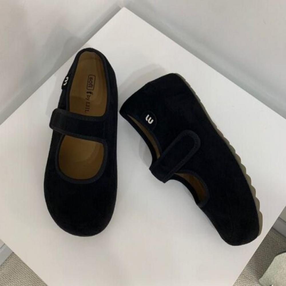 C S In The Room Suede velCro Strap Platform Loafer 3 ColorS