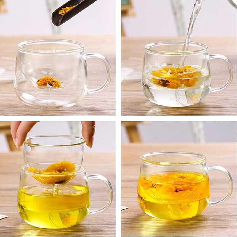 Heat-Resistant Glass Tea Infuser Cup