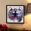 New Arrival 5D DIY Full Circle Diamond Painting "Two Wolves" Embroidery Cross Stitch Home Decor Gift