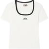 New FILA X MAISON KITSUNE ORIGINALE T Shirt Women's Cloud White F11W529108F-WT