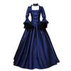 Women's Spring and Autumn Vintage Fashion Lace Panel Large Flare Sleeve Medieval Court Square Neck Long Dress Cosplay Dress