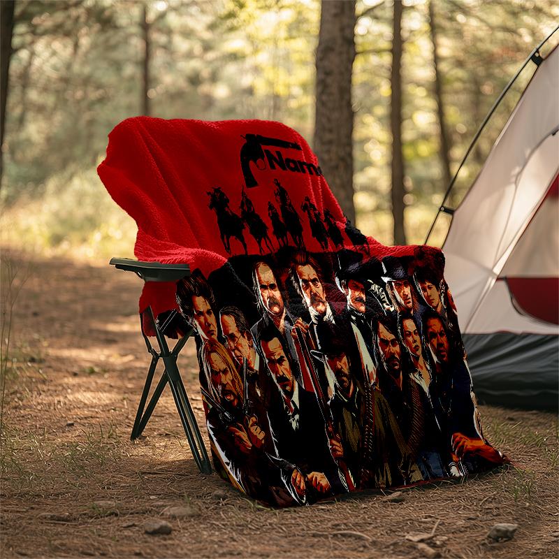Personalized Custom Name Blanket - Red Dead Redemption Print Design,Blanket for Sofa,Bed,Travel,Camping - Soft and Warm, Great Gift