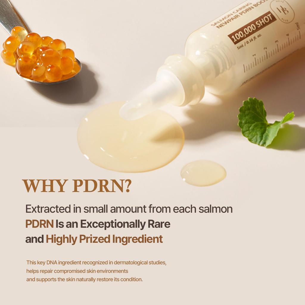 HEVEBLUE Лосось Уход Центелла Новая Пара PDRN Бустер 100 000 Выстрелов Эссенция (1 шт.)