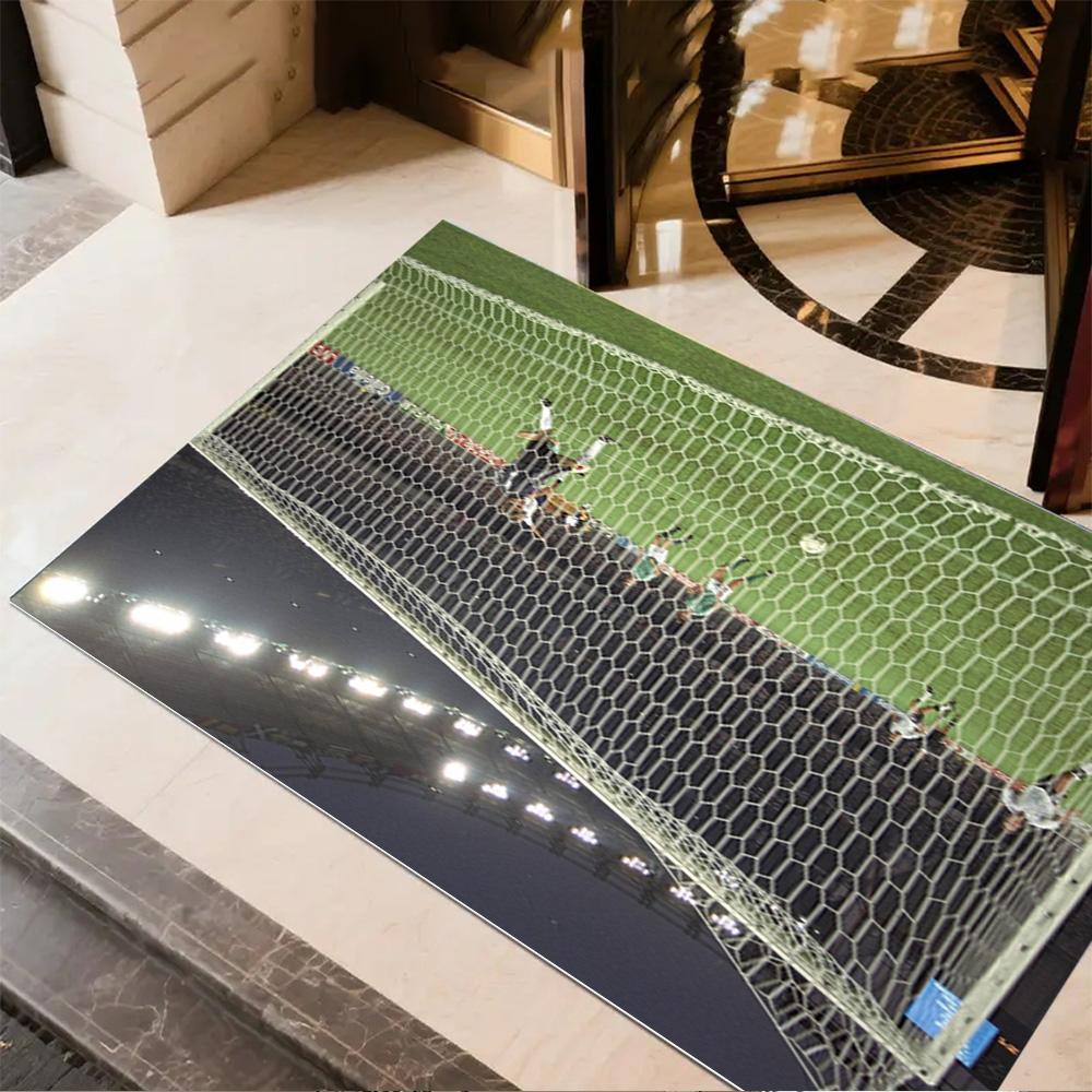 Football Legends Celebration Floor Mat Design for Playrooms Entryway Dormitory Study room Anti-slip Rug Office home decor