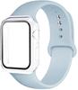 Для ремешков Apple Watch 46 мм 44 мм 41 мм 40 мм 45 мм 42 мм Силиконовый браслет correas iwatch Серия 10 9 8 7 6 SE 3 11 Стекло+Чехол+Ремешок