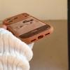 Мультяшный чехол для iPhone 14 Pro Max с текстурой кожи Rilakkuma Cat - Противоударный чехол