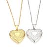 Romantic Heart Locket Pendant Openable Female Stainless Steel Photo Frame Necklace for Women Men Jewelry Gift